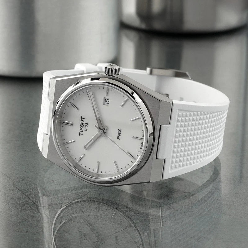  Shop Authentic Tissot PRX 40 White Dial White Rubber Strap Watch For Men -  T137.410.17.011.00 - Luxxuri