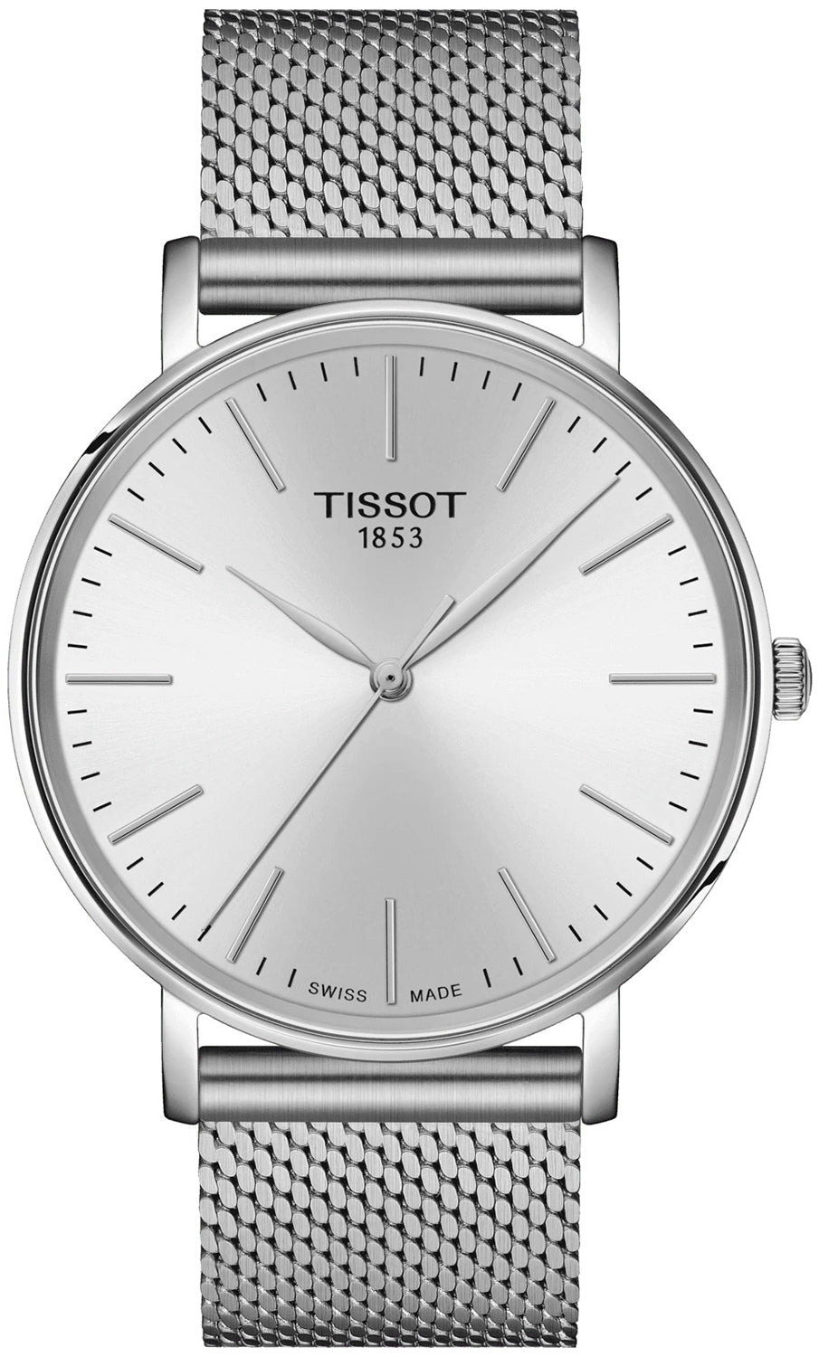  Shop Authentic Tissot Everytime Gent Silver Dial Silver Mesh Bracelet Watch for Men - T143.410.11.011.00 - Luxxuri