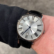  Shop Authentic Tissot Carson Premium Silver Dial Black Leather Strap Watch For Men - T122.410.16.033.00 - Luxxuri