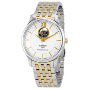 Shop Authentic Tissot Tradition Powermatic 80 Open Heart Silver Dial Two Tone Steel Strap Watch For Men - T063.907.22.038.00 - Luxxuri