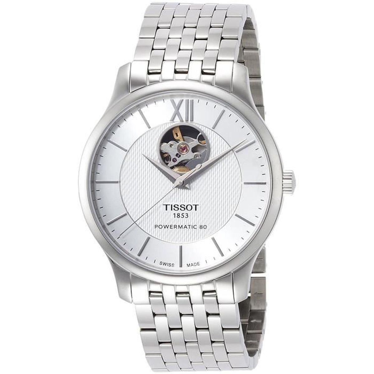  Shop Authentic Tissot Tradition Powermatic 80 Open Heart Automatic Watch For Men - T063.907.11.038.00 - Luxxuri