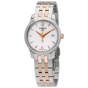  Shop Authentic Tissot T Classic Tradition Lady White Dial Two Tone Steel Strap Watch For Women - T063.210.22.037.01 - Luxxuri