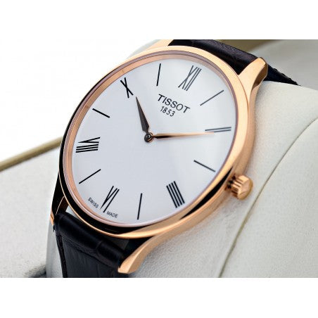  Shop Authentic Tissot Tradition 5.5 White Dial Brown Leather Strap Watch for Men - T063.409.36.018.00 - Luxxuri