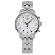  Shop Authentic Tissot PRC 200 Chronograph White Dial Silver Steel Strap Watch For Men - T055.417.11.017.00 - Luxxuri