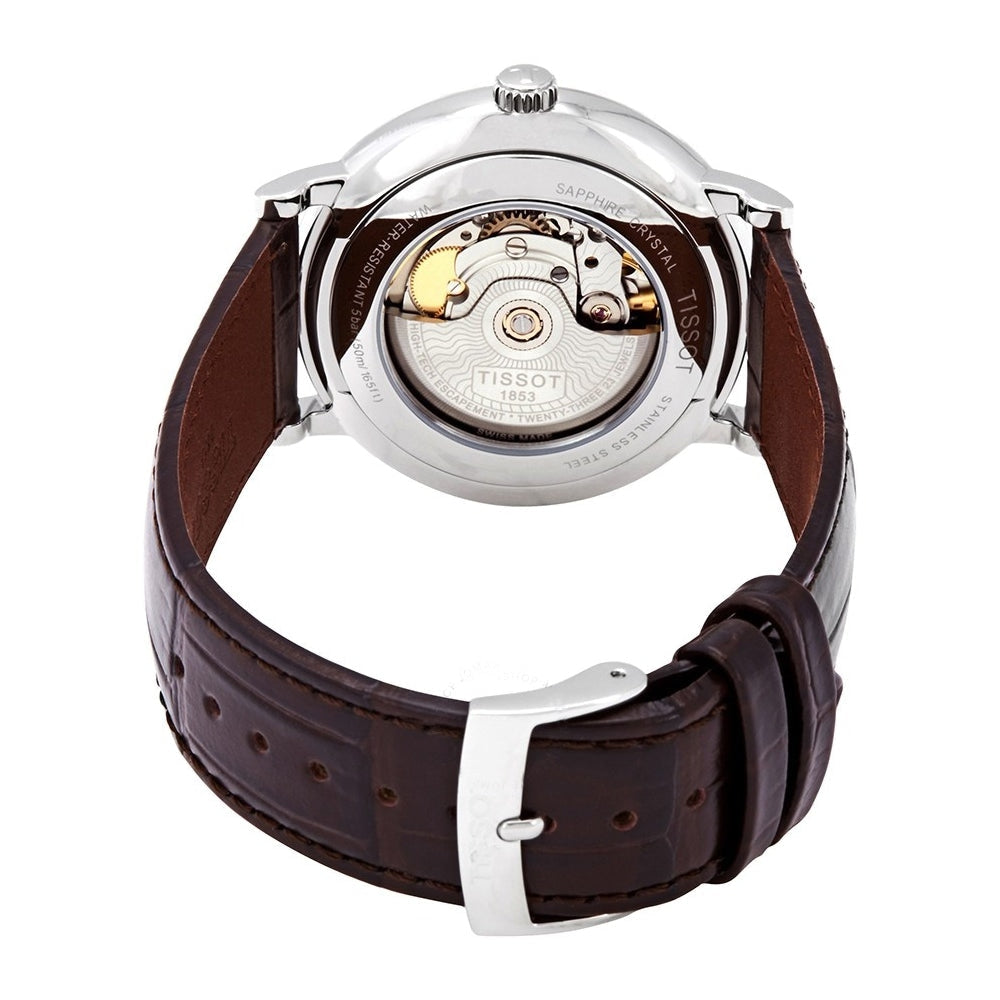  Shop Authentic Tissot T Classic Le Locle Automatic Silver Dial Brown Leather Strap Watch For Women - T006.207.16.038.00 - Luxxuri