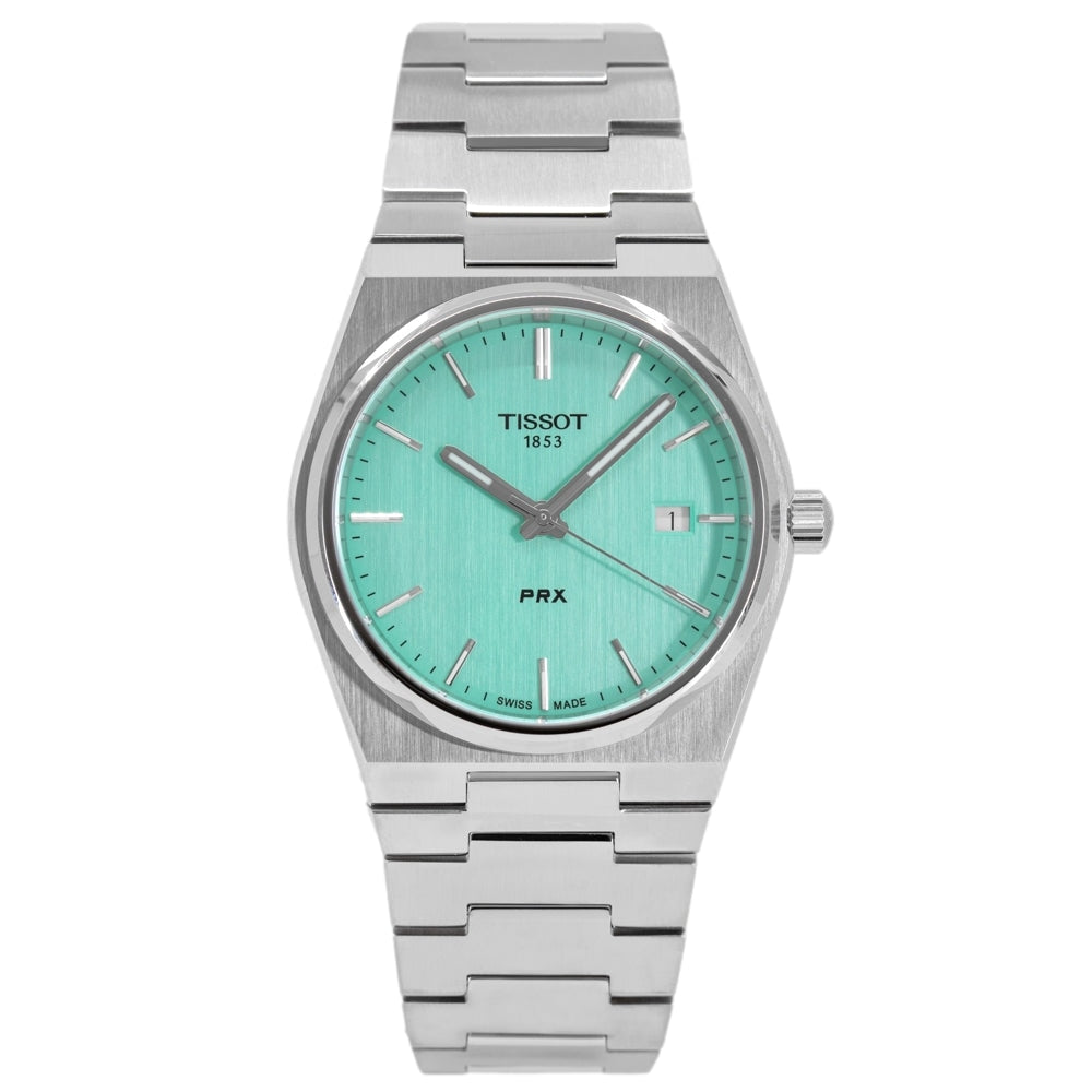  Shop Authentic Tissot PRX Quartz Light Green Dial Silver Steel Strap Watch for Men - T137.410.11.091.01 - Luxxuri