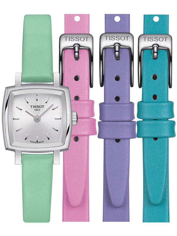  Shop Authentic Tissot T Lady Lovely Square Silver Dial Light Green Leather Strap Watch for Women - T058.109.16.031.01 - Luxxuri