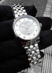  Shop Authentic Tissot Carson Premium Automatic Lady Diamonds Silver Dial Silver Steel Strap Watch for Women - T122.207.11.036.00 - Luxxuri