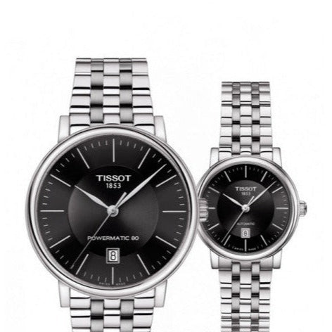  Shop Authentic Tissot T Classic Carson Premium Automatic Lady Black Dial Silver Steel Strap Watch for Women - T122.207.11.051.00 - Luxxuri