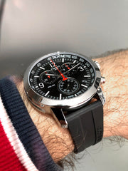  Shop Authentic Tissot PRC 200 Chronograph Black Dial Black Rubber Strap Watch for Men - T114.417.17.057.00 - Luxxuri