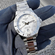  Shop Authentic Tissot Seastar 1000 Lady White Dial Silver Steel Strap Unisex Watch - T120.210.11.011.00 - Luxxuri