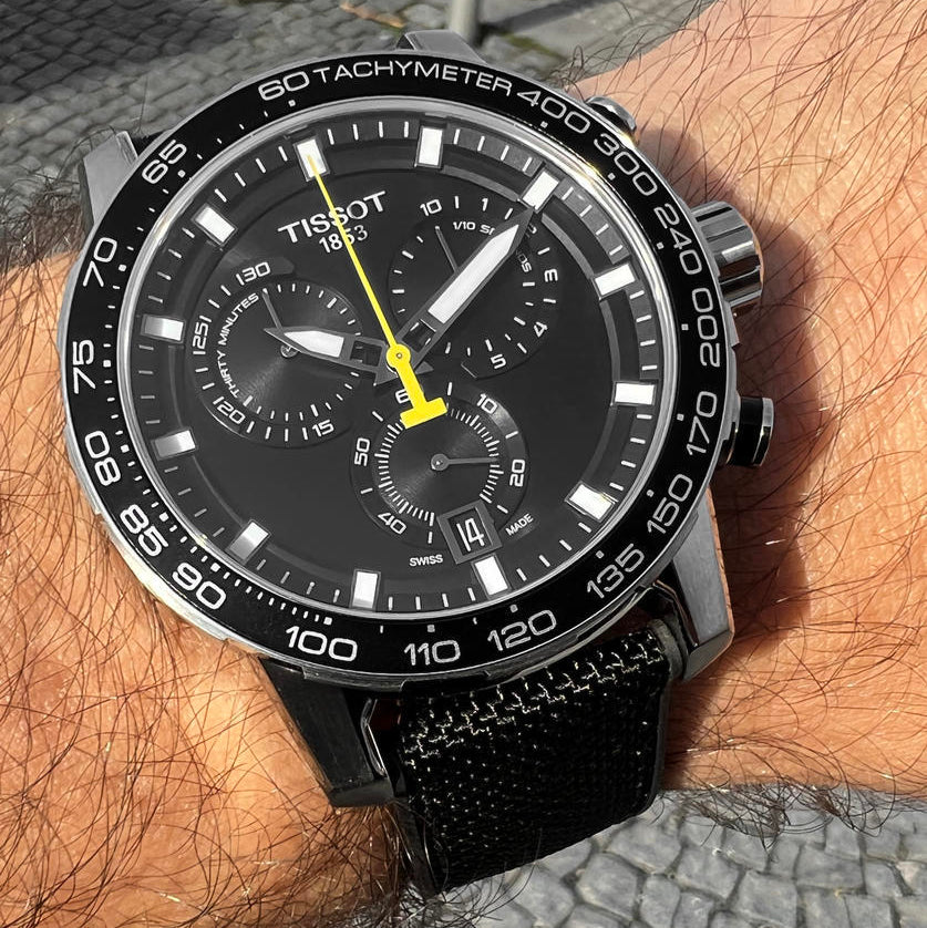  Shop Authentic Tissot Supersport Chrono Black Dial Black Nylon Strap Watch for Men - T125.617.17.051.02 - Luxxuri