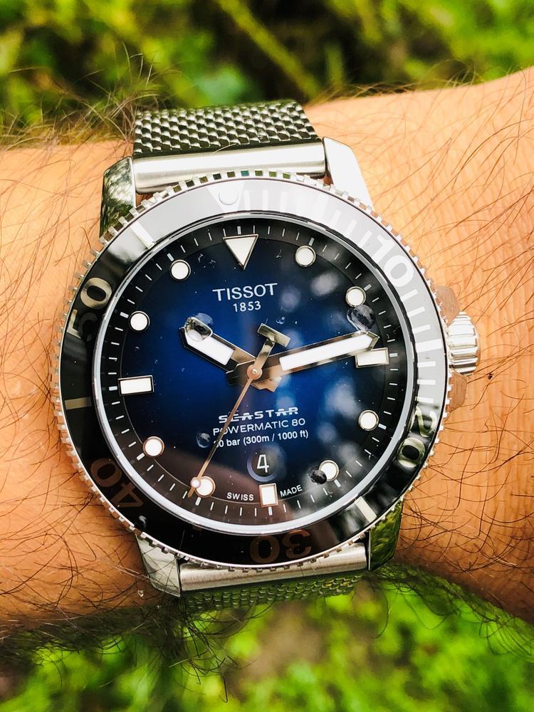  Shop Authentic Tissot Seastar 1000 Powermatic 80 Blue Dial SIlver Mesh Bracelet Watch For Men - T120.407.11.041.02 - Luxxuri