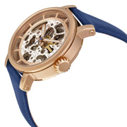  Shop Authentic Fossil Original Boyfriend Skeleton White Dial Blue Leather Strap Watch for Women - ME3086 - Luxxuri