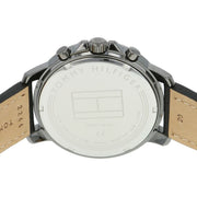  Shop Authentic Tommy Hilfiger London Chronograph Grey Dial Black Leather Strap Watch for Men - 1791533 - Luxxuri