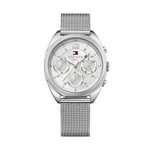  Shop Authentic Tommy Hilfiger Mia Silver Dial Silver Mesh Bracelet Watch for Men - 1781628 - Luxxuri