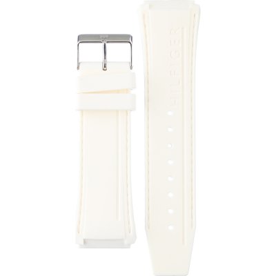  Shop Authentic Tommy Hilfiger Digital Silver Dial White Silicone Strap Watch For Men - 1791764 - Luxxuri