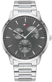  Shop Authentic Tommy Hilfiger Brad Chronograph Quartz Grey Dial Silver Steel Strap Watch For Men - 1710385 - Luxxuri