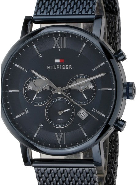  Shop Authentic Tommy Hilfiger Evan Blue Dial Blue Mesh Bracelet Watch for Men - 1710397 - Luxxuri