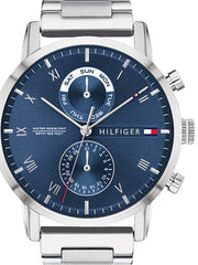  Shop Authentic Tommy Hilfiger Kane Blue Dial Silver Steel Strap Watch for Men - 1710401 - Luxxuri