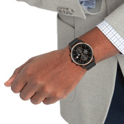  Shop Authentic Tommy Hilfiger Weston Chronograph Black Dial Black Mesh Bracelet Watch For Men - 1710505 - Luxxuri