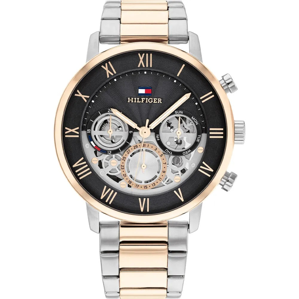  Shop Authentic Tommy Hilfiger Legend Chronograph Black Dial Two Tone Steel Strap Watch For Men - 1710570 - Luxxuri