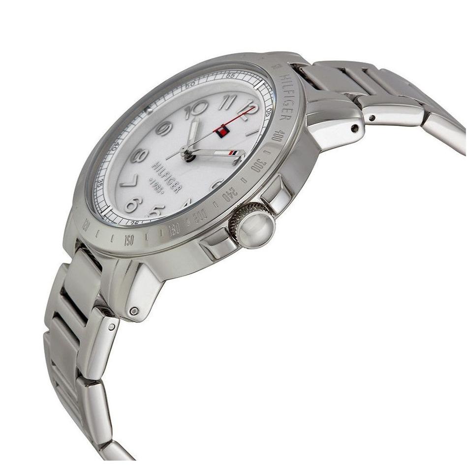  Shop Authentic Tommy Hilfiger White Dial Silver Steel Strap Watch for Women - 1781397 - Luxxuri