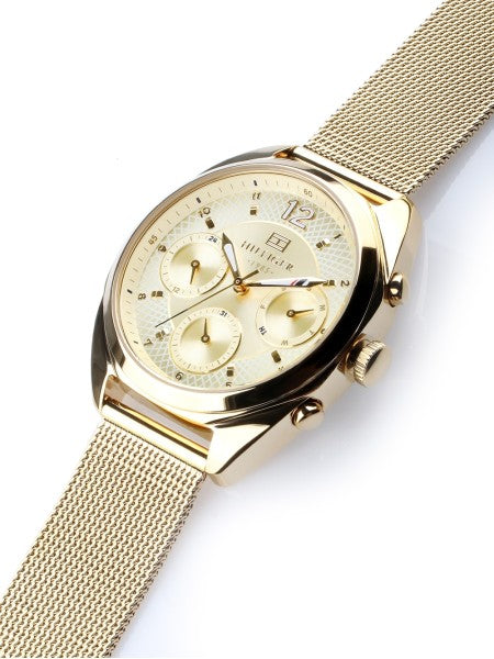  Shop Authentic Tommy Hilfiger Mia Gold Dial Gold Mesh Bracelet Watch for Women - 1781488 - Luxxuri