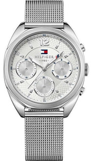  Shop Authentic Tommy Hilfiger Mia Silver Dial Silver Mesh Bracelet Watch for Men - 1781628 - Luxxuri