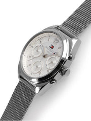  Shop Authentic Tommy Hilfiger Mia Silver Dial Silver Mesh Bracelet Watch for Men - 1781628 - Luxxuri