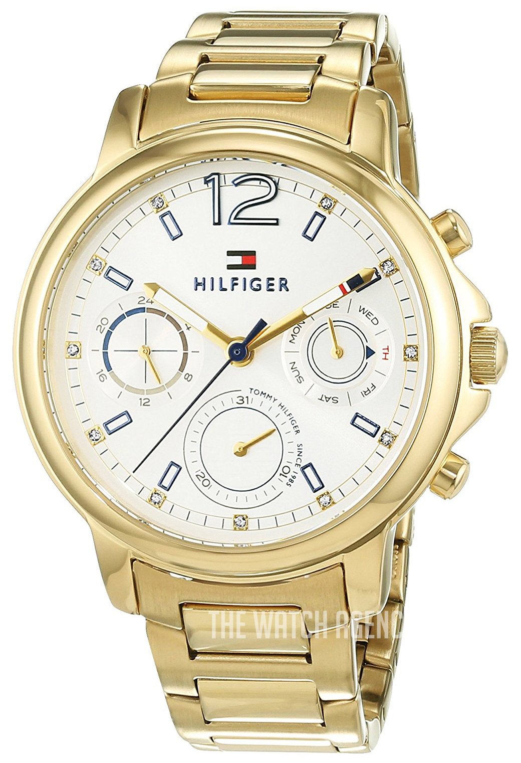  Shop Authentic Tommy Hilfiger Claudia White Dial Gold Steel Strap Watch for Women - 1781742 - Luxxuri