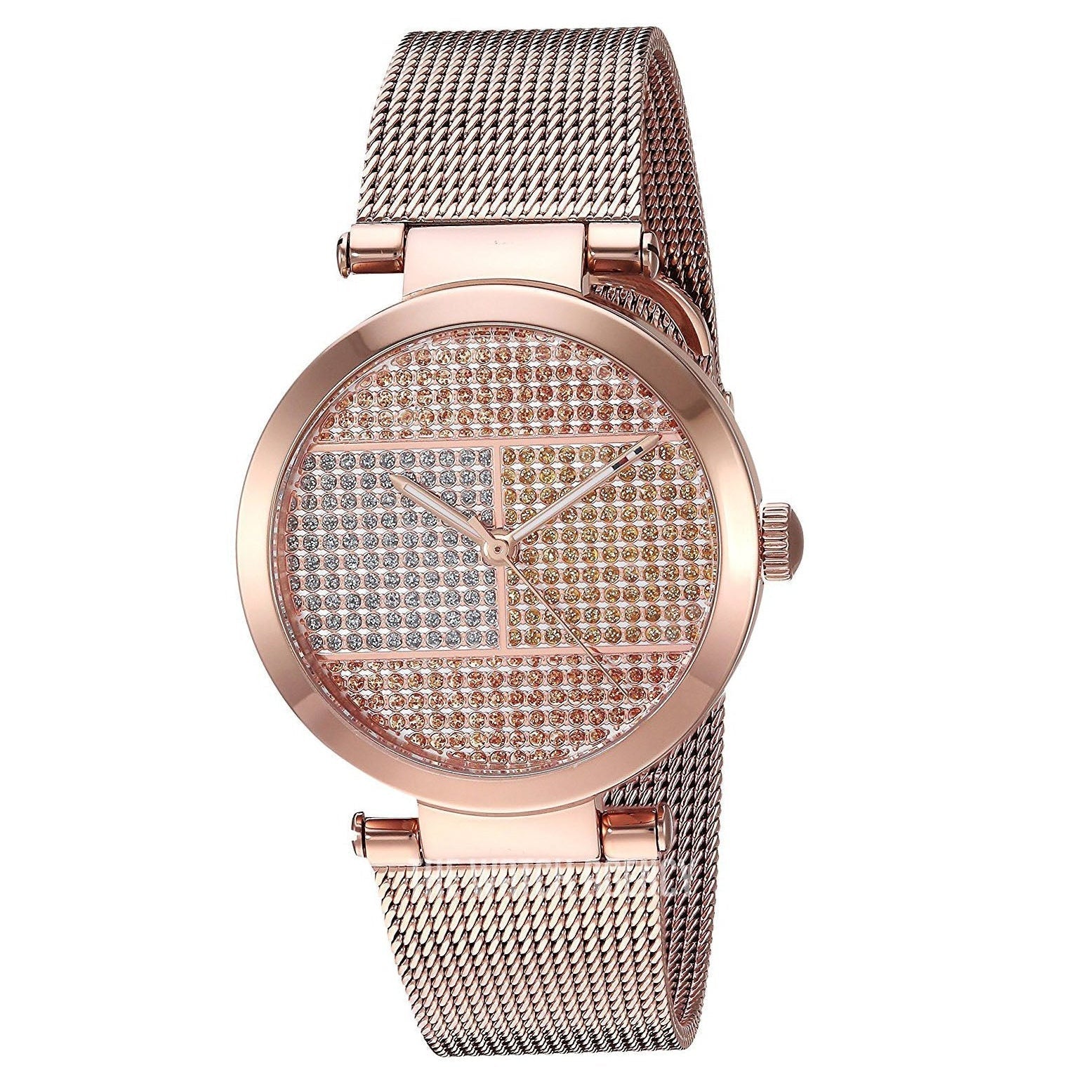  Shop Authentic Tommy Hilfiger Lynn Crystals Rose Gold Dial Rose Gold Mesh Strap Watch For Women - 1781868 - Luxxuri