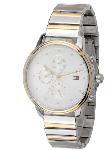  Shop Authentic Tommy Hilfiger Blake Silver Dial Two Tone Steel Strap Watch for Women - 1781908 - Luxxuri