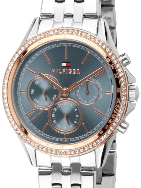  Shop Authentic Tommy Hilfiger Ari Diamonds Blue Dial Silver Steel Strap Watch for Women - 1781976 - Luxxuri