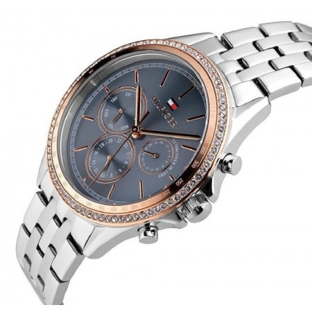  Shop Authentic Tommy Hilfiger Ari Diamonds Blue Dial Silver Steel Strap Watch for Women - 1781976 - Luxxuri