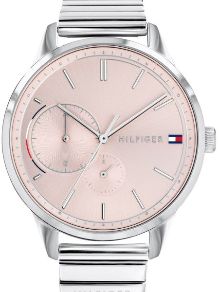  Shop Authentic Tommy Hilfiger Brooke Pink Dial Silver Steel Strap Watch for Women - 1782020 - Luxxuri