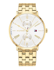  Shop Authentic Tommy Hilfiger Jenna Quartz White Dial Gold Steel Strap Watch for Women - 1782069 - Luxxuri