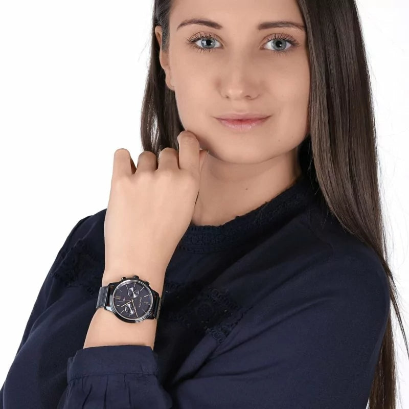 Shop Authentic Tommy Hilfiger Blake Quartz Blue Dial Blue Mesh Bracelet Watch for Men - 1782305 - Luxxuri
