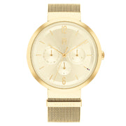  Shop Authentic Tommy Hilfiger Blake Quartz Gold Dial Gold Mesh Bracelet Watch for Women - 1782302 - Luxxuri