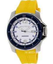  Shop Authentic Tommy Hilfiger Windsurf White Dial Yellow Rubber Strap Watch for Men - 1791115 - Luxxuri