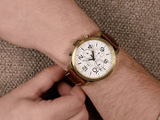  Shop Authentic Tommy Hilfiger Jake Quartz White Dial Brown Leather Strap Watch for Men - 1791231 - Luxxuri