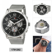  Shop Authentic Tommy Hilfiger Chronograph Black Dial Silver Mesh Bracelet Watch for Men - 1791292 - Luxxuri