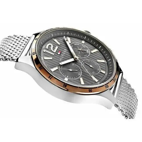  Shop Authentic Tommy Hilfiger Gavin Chronograph Quartz Grey Dial Silver Mesh Bracelet Watch for Men - 1791466 - Luxxuri