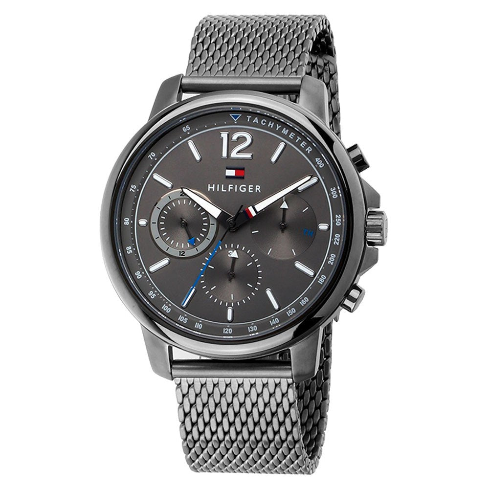  Shop Authentic Tommy Hilfiger London Chronograph Grey Dial Grey Mesh Bracelet Watch for Men - 1791530 - Luxxuri