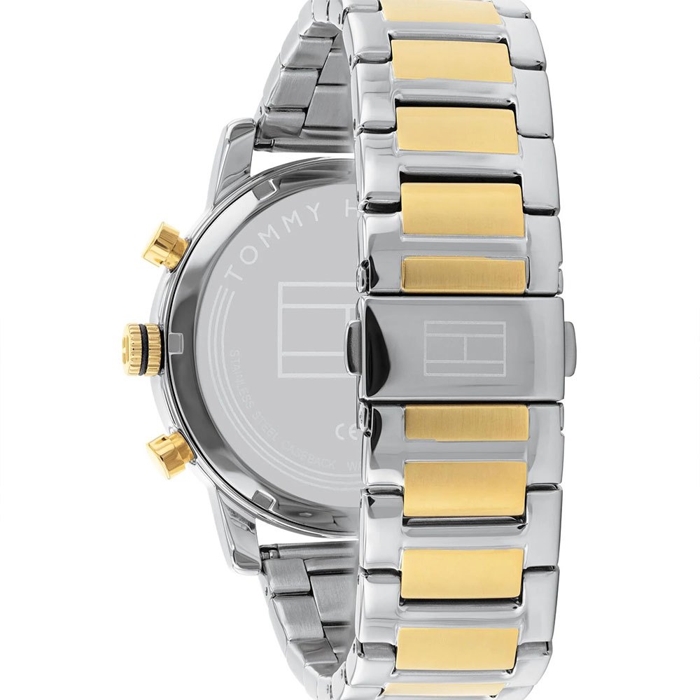  Shop Authentic Tommy Hilfiger Analog Black Dial Two Tone Steel Strap Watch for Men - 1791539 - Luxxuri