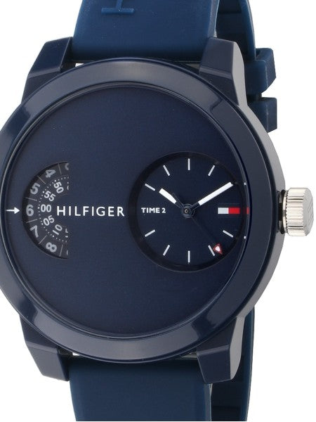  Shop Authentic Tommy Hilfiger Denim Blue Dial Blue Rubber Strap Watch for Men - 1791556 - Luxxuri