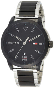  Shop Authentic Tommy Hilfiger Sneaker Quartz Black Dial Two Tone Steel Strap Watch for Men - 1791619 - Luxxuri