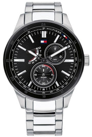  Shop Authentic Tommy Hilfiger Austin Black Dial Silver Steel Strap Watch for Men - 1791639 - Luxxuri