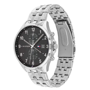  Shop Authentic Tommy Hilfiger West Quartz Black Dial Silver Steel Strap Watch For Men - 1791707 - Luxxuri