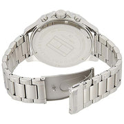  Shop Authentic Tommy Hilfiger Bank Chronograph Blue Dial Silver Steel Strap Watch for Men - 1791718 - Luxxuri